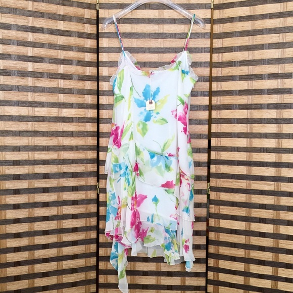 Muse Floral Print Should-Straps Dress Size M - Picture 3 of 8